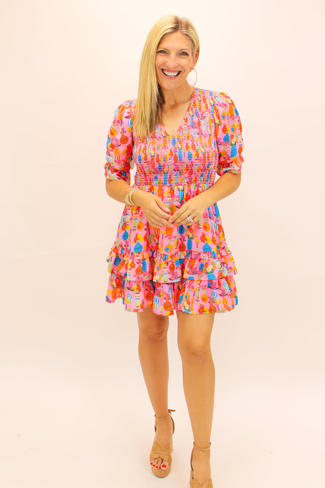 Alex Dress, Pink Chantilly