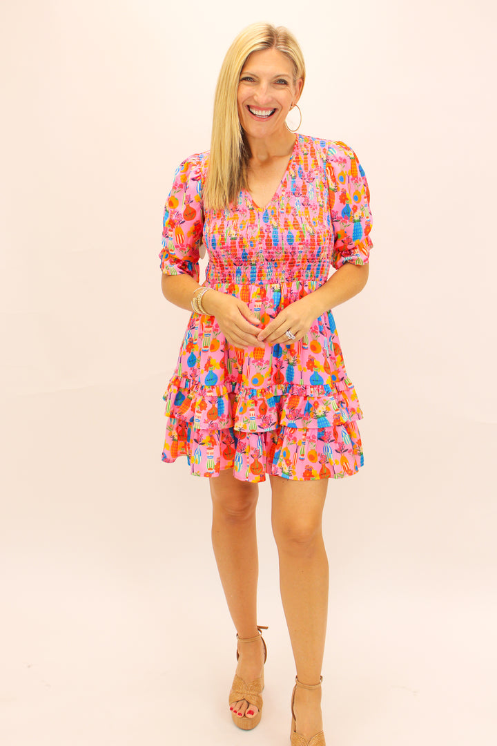 Alex Dress, Pink Chantilly