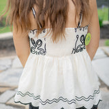 Fresh Air Top, Cream/Black