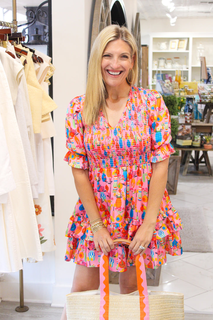 Alex Dress, Pink Chantilly