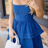 Sterling Rose Mini Dress, Denim
