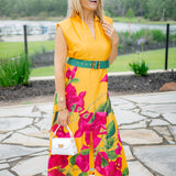 Roma Dress, Bougainvillea