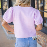 Popping Bubbly Knit Top, Pink