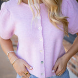 Popping Bubbly Knit Top, Pink