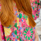 Floral Confetti Top, Pink Multi