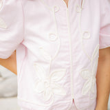 Social Circuit Top, Pink/Cream
