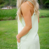 Towel Terry Mini Dress, Whipped Lime
