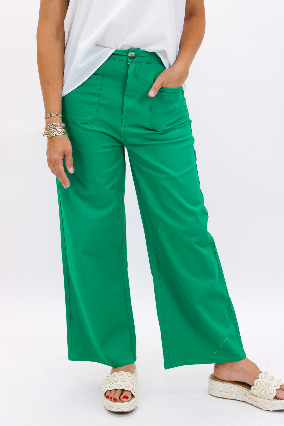 Clover Step Jeans, Green