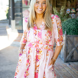 Beam With Happiness Mini Dress, Pink