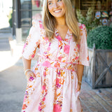 Beam With Happiness Mini Dress, Pink