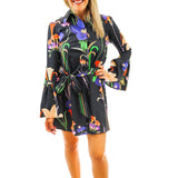 Paula Dress, Black Floral