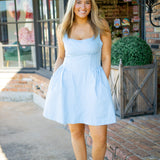 Vail Dress, Azure Blue