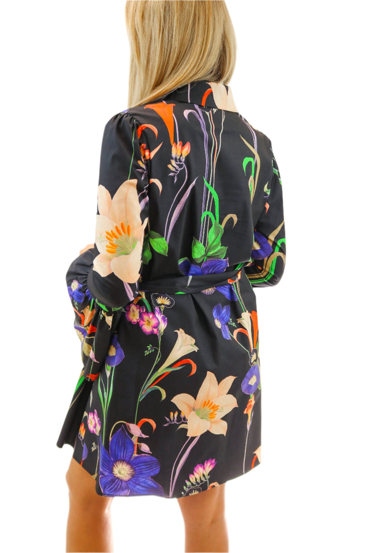 Paula Dress, Black Floral