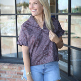 Pleated Kimono, Maroon Bandana