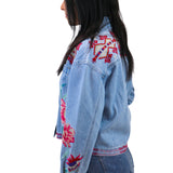Talulla Cropped Denim Jacket, Denim Blue