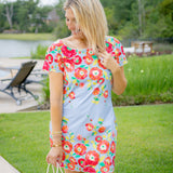 Louisa Dress, Poppy Patch Blueberry