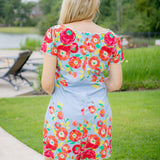 Louisa Dress, Poppy Patch Blueberry