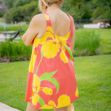 Fireglow Mini Dress, Coral Yellow