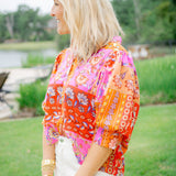 She Is The Moment Top, Fuschia Multi
