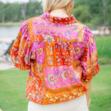 She Is The Moment Top, Fuschia Multi