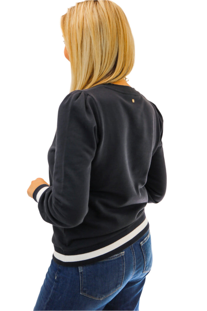 Julia Pullover, Black French Terry
