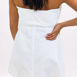 Clemira Pleated Mini Dress, White