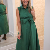 Palm Court Midi Dress, Olive