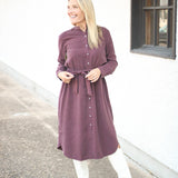 Flowy Hem Maxi Dress, Pinot Noir