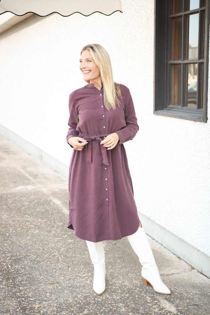 Flowy Hem Maxi Dress, Pinot Noir