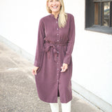 Flowy Hem Maxi Dress, Pinot Noir