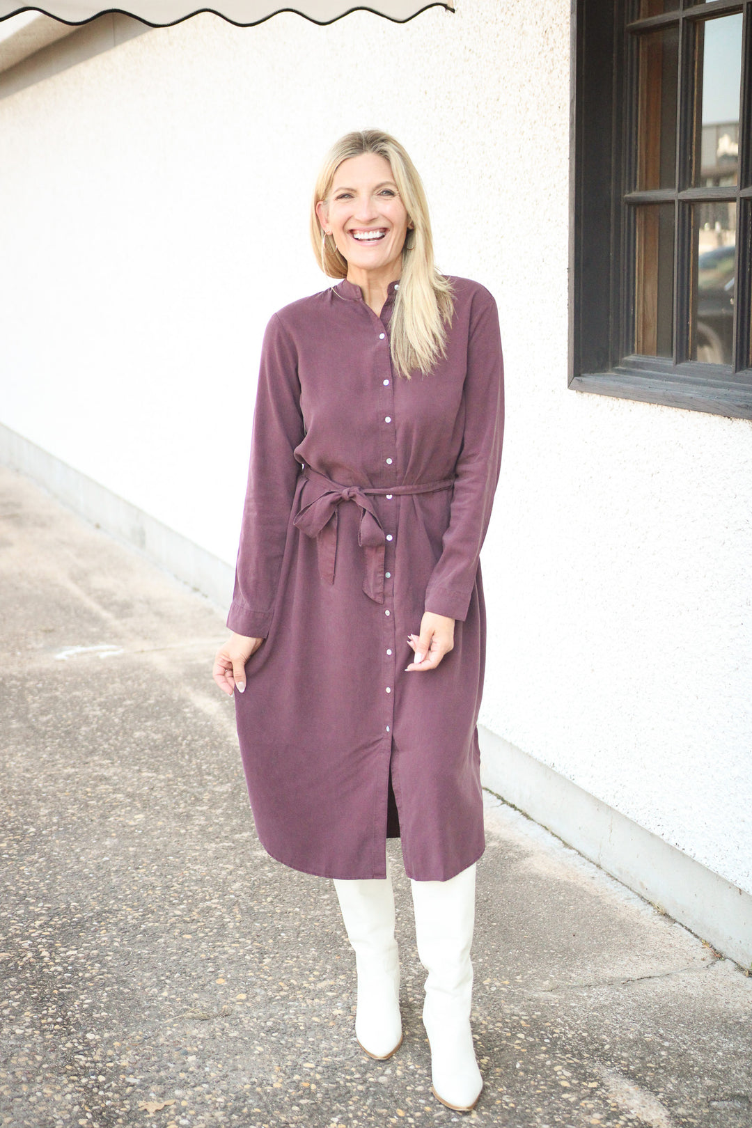 Flowy Hem Maxi Dress, Pinot Noir