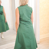 Palm Court Midi Dress, Olive