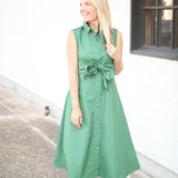 Palm Court Midi Dress, Olive