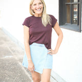 Baby Crew Tee, Pinot Noir