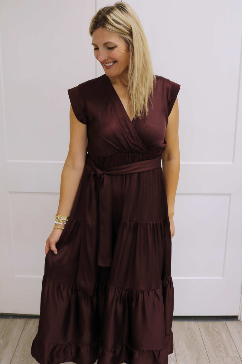 Mishal Maxi Dress, Maroon