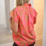 Billie Blouse, Pressed Floral