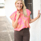 Billie Blouse, Pressed Floral