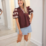 Campus Classic Blouse, Maroon
