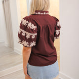 Campus Classic Blouse, Maroon