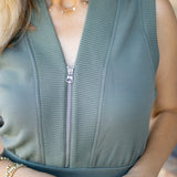 Polyanna Half-Zip Dress, Thyme