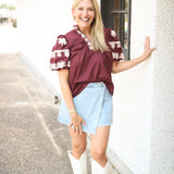Campus Classic Blouse, Maroon