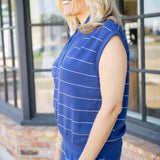 Navy Float Top, Cream/Navy
