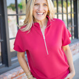 Ritchie Short Sleeve Sweat, Rich Raspberry