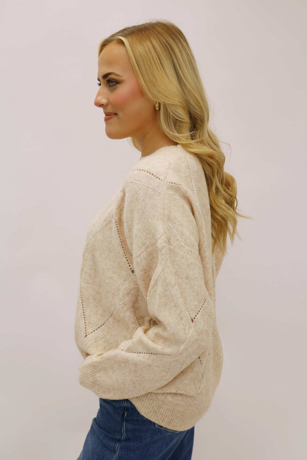 Panera Sweater, Ecru Blush