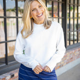 Tasmin Cropped Sweat, Snow White