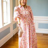 Sunday Social Maxi Dress, Cream Apricot