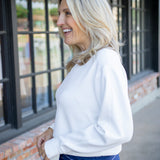 Tasmin Cropped Sweat, Snow White