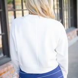 Tasmin Cropped Sweat, Snow White