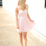 Finny Cotton Luna Rosa Fleur Mini Dress, Apple Blossom