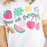 These Are The Days Crop Tee, Off-White